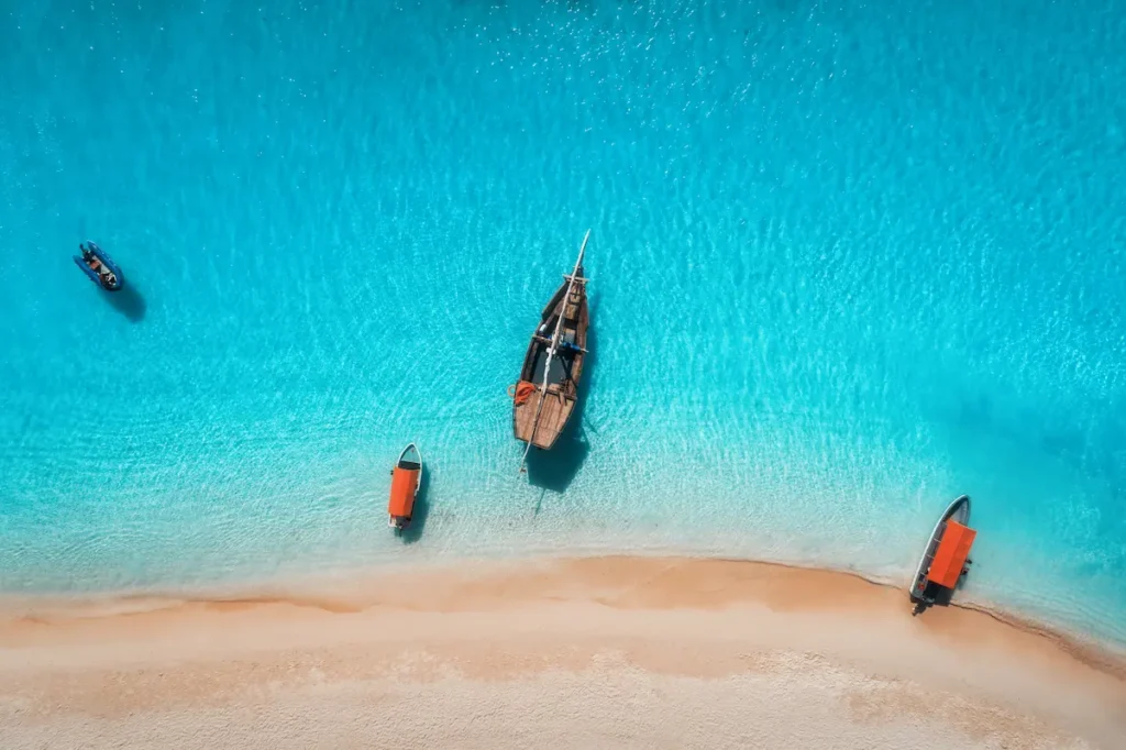 the-fishing-boats-in-clear-blue-water